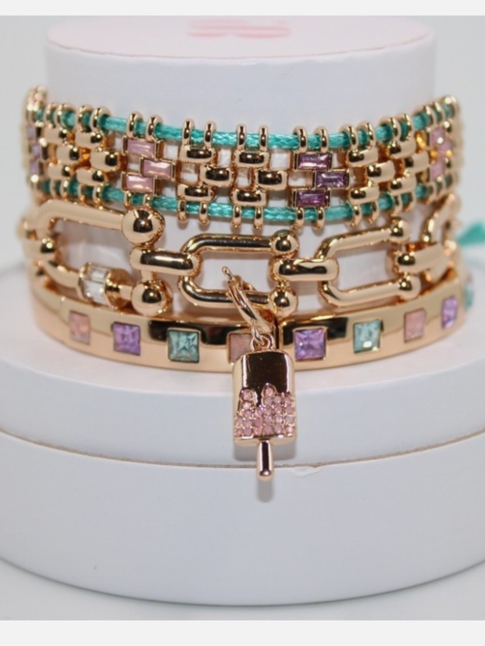 Bomb Party Summer 2026 stack Bracelets gold